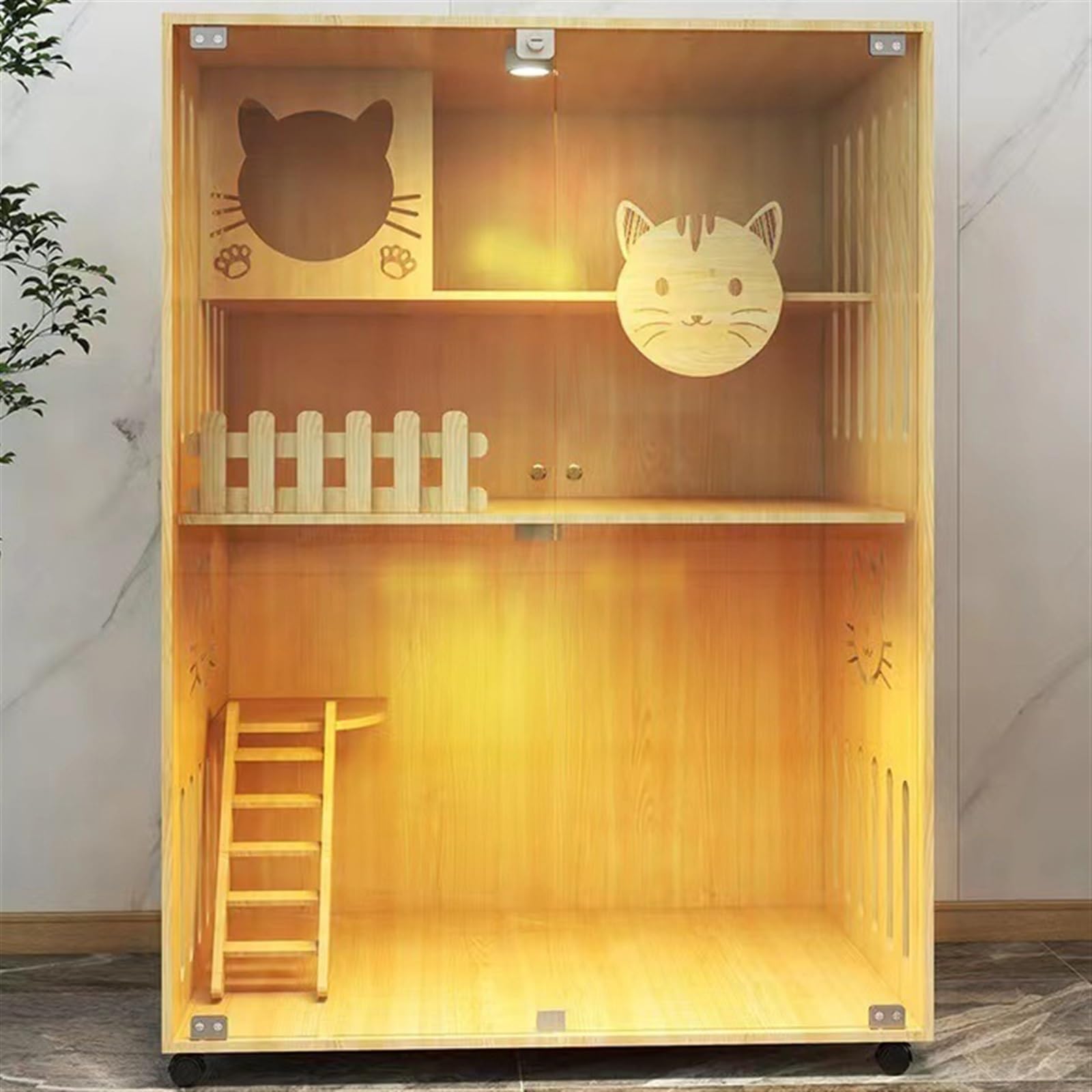 Luxury Wooden Cat Villa House
