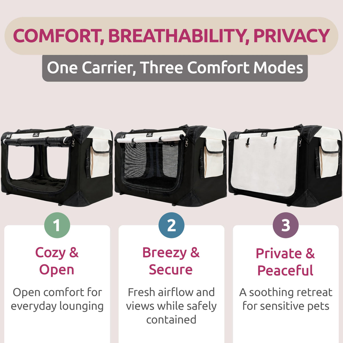 Large Soft-Sided Pet Carrier for Travel