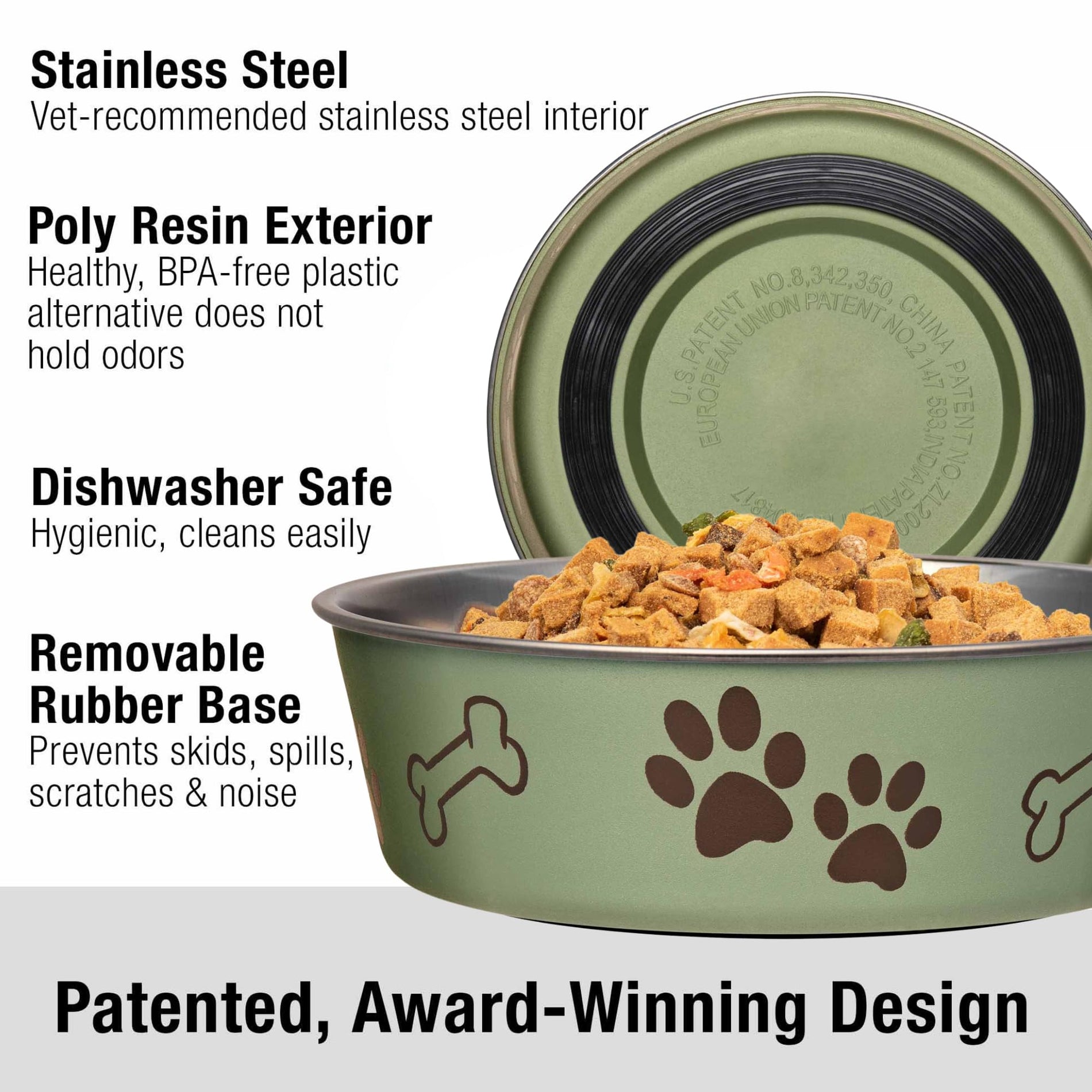 Stainless Steel Spill-Proof Pet Bowl