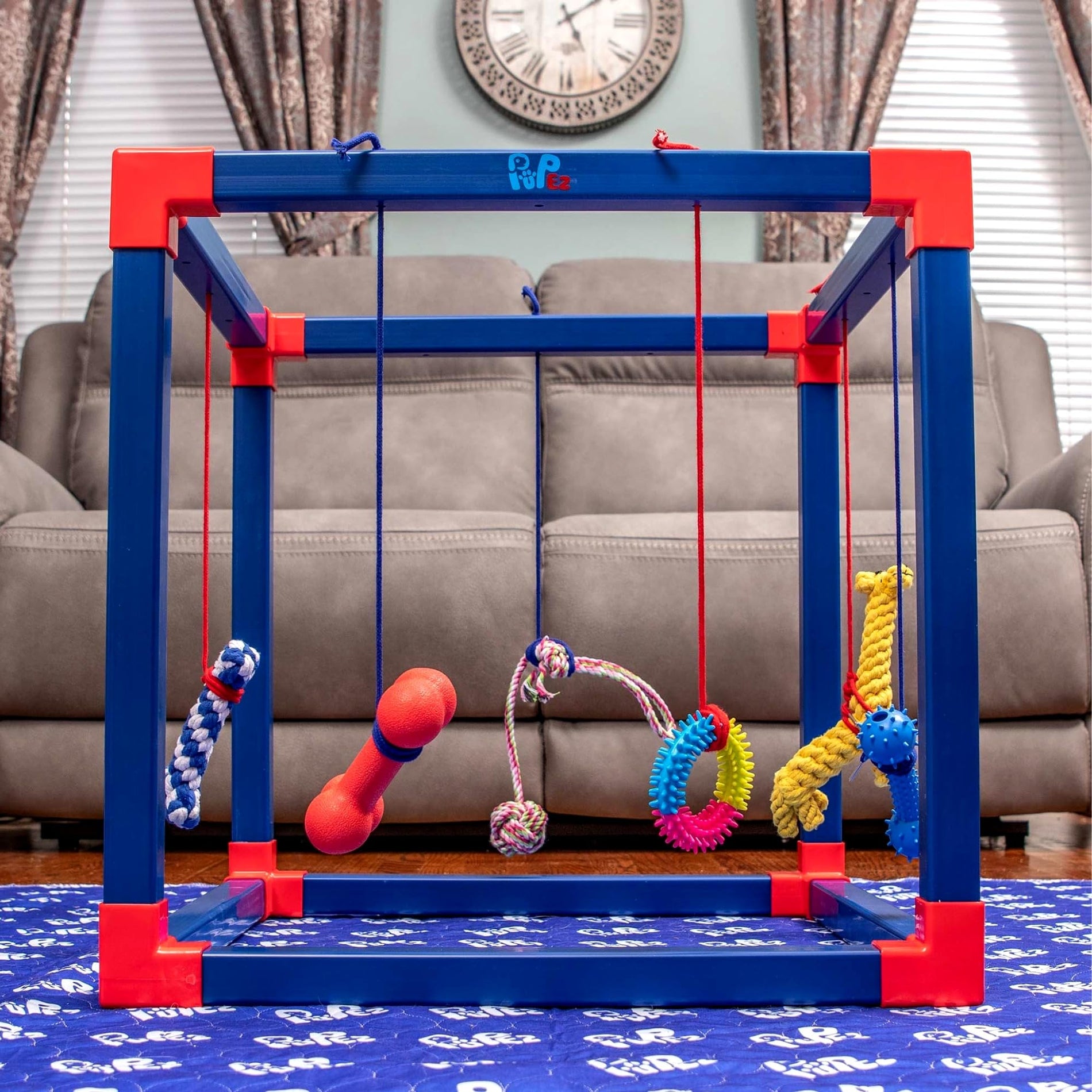 Portable Dog Play Gym with Toys