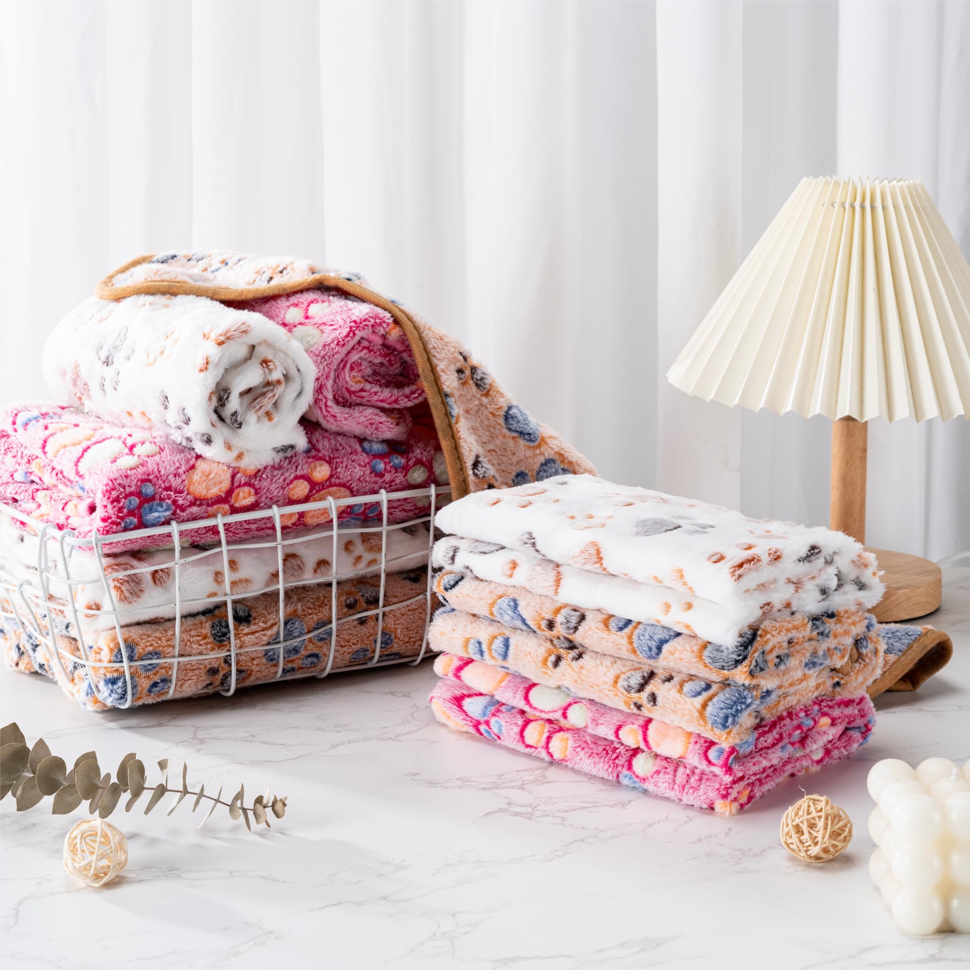3-Pack Soft Fleece Pet Blankets