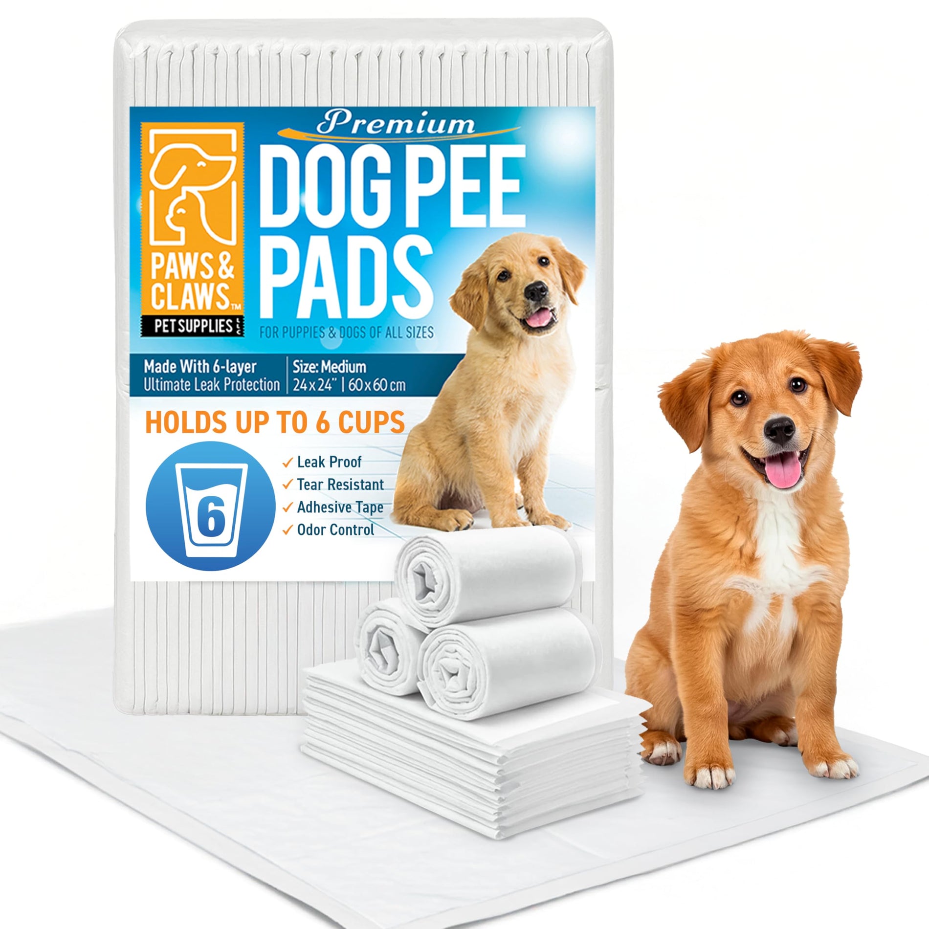 Paws & Claws Premium Dog Pee Pads