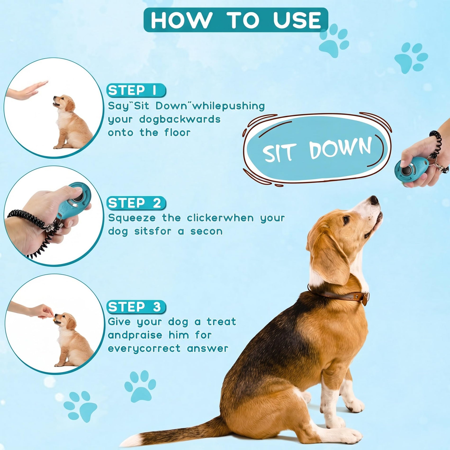 Pet Training Clicker with Wrist Strap
