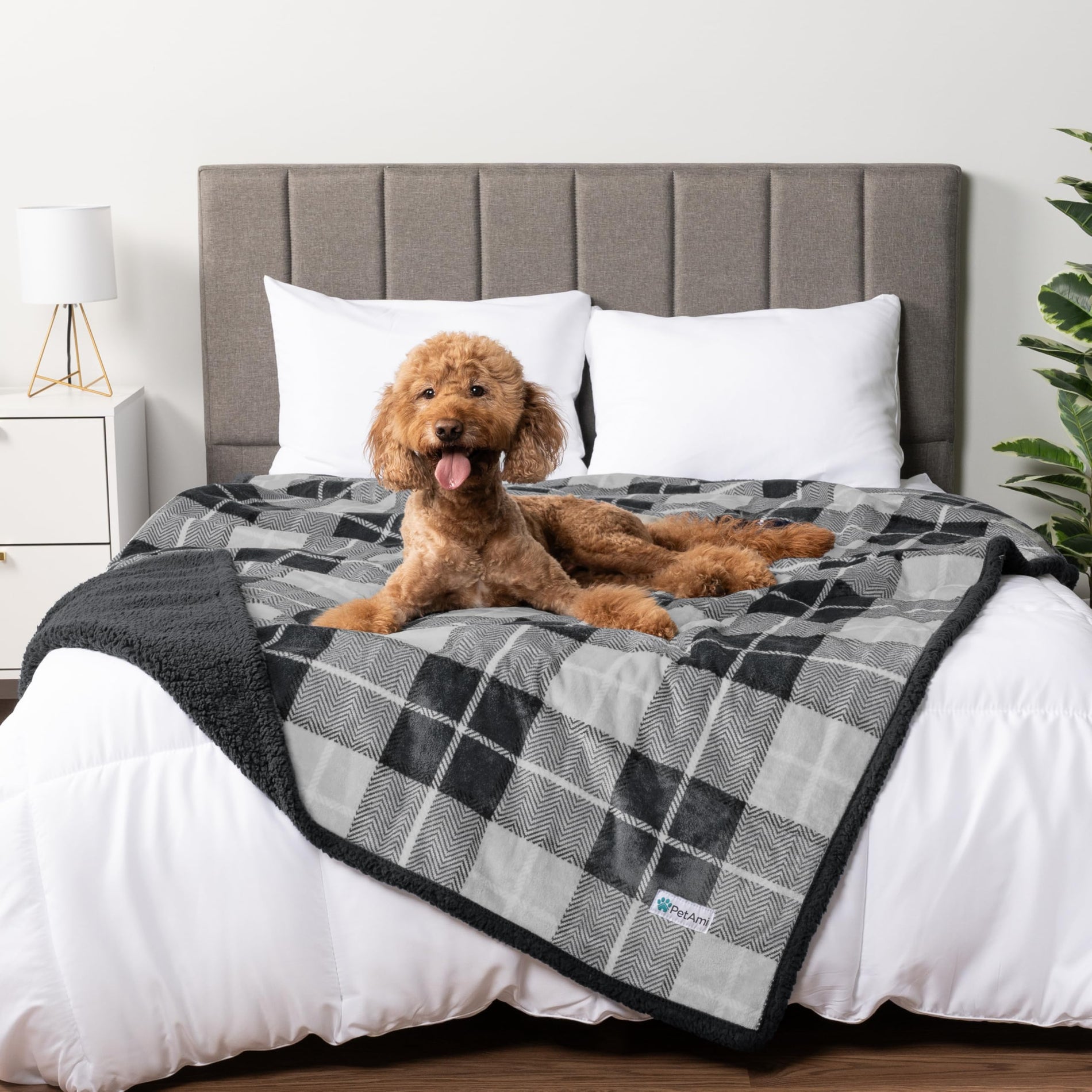 Waterproof Reversible Pet Blanket for Couch & Bed