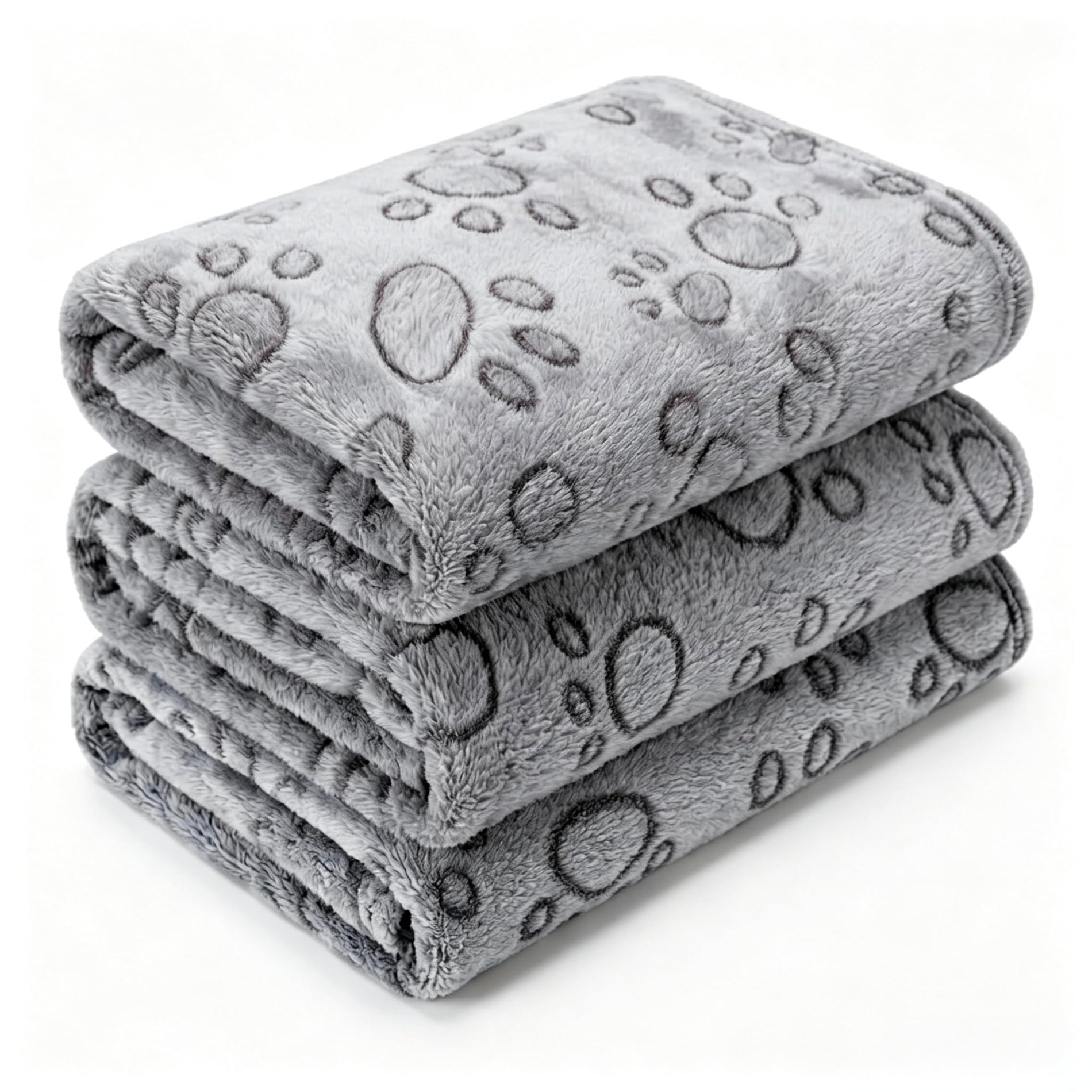 3-Pack Soft Fleece Pet Blankets
