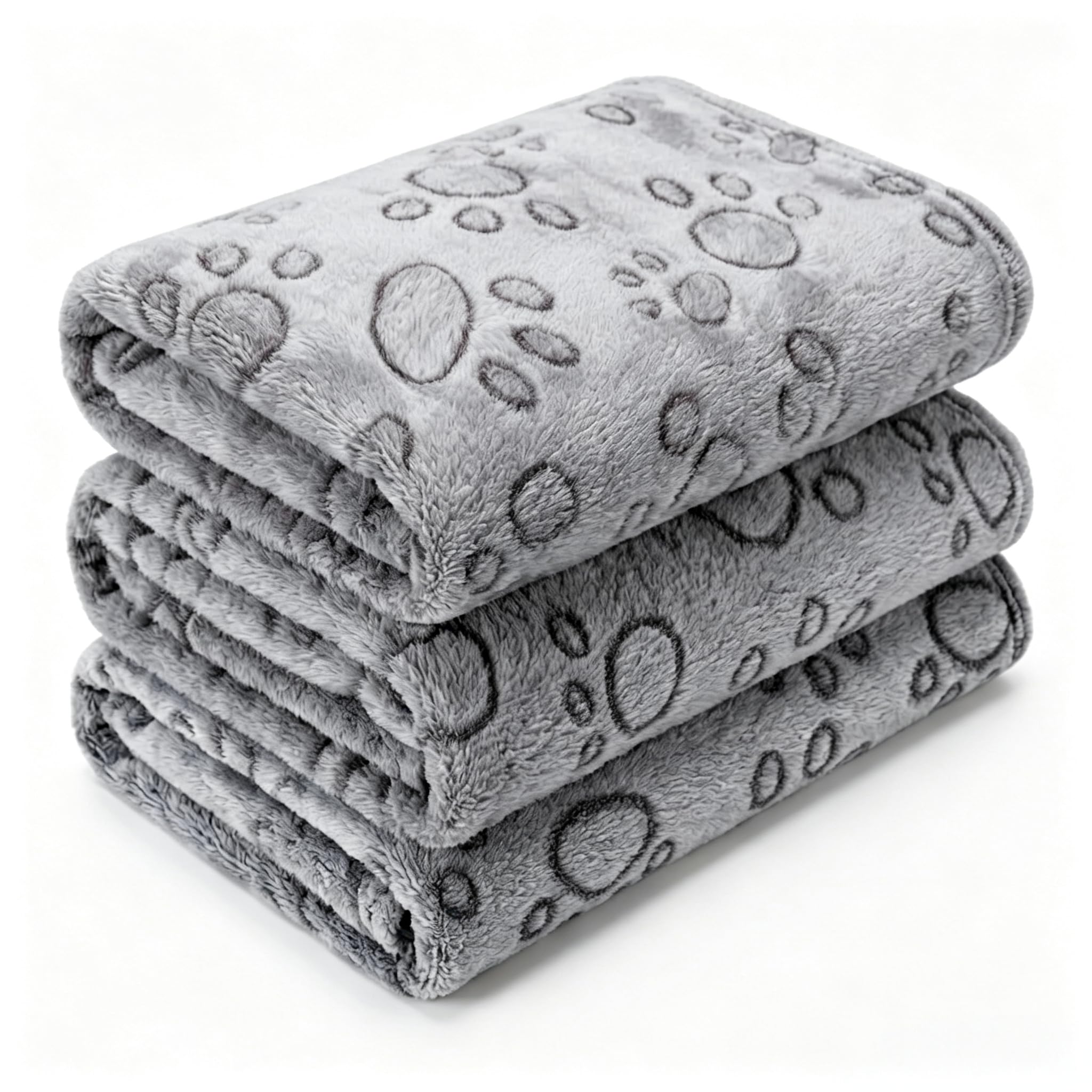 3-Pack Soft Fleece Pet Blankets