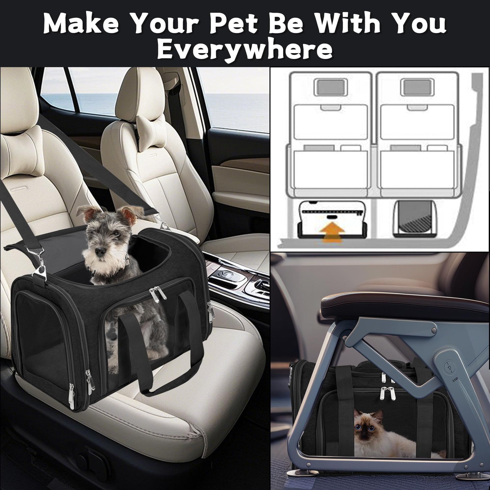 Soft-Sided Cat/Dog/Pet Carrier
