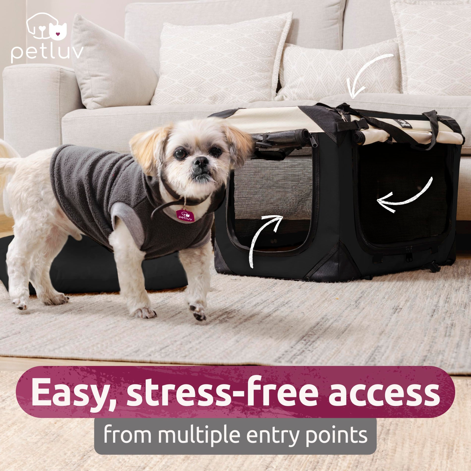 Large Soft-Sided Pet Carrier for Travel